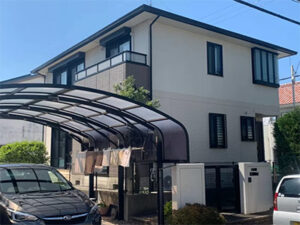 兵庫県三木市にて行った外壁・屋根塗装工事の様子