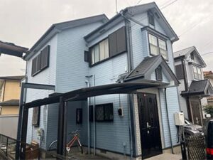 東京都八王子市にて行った外壁・屋根塗装工事の様子
