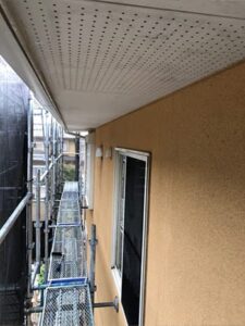 栃木県佐野市牧町にて行った外壁・屋根塗装工事の様子