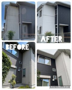 川崎市麻生区外壁塗装施工前と後