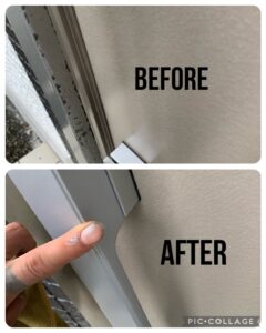 玄関ドアのスプレー塗装