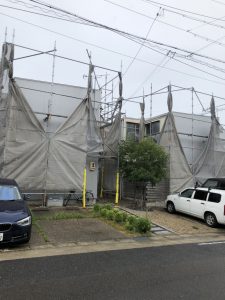 養生・メッシュシート貼り