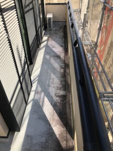 ベランダ部分の高圧洗浄
