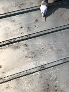 屋根のケレン作業