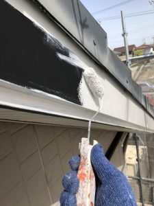 破風下塗り