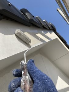付帯部塗装（破風板・軒樋）