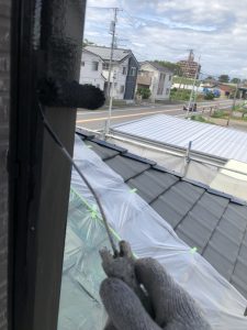 軒樋 縦樋の塗装