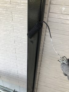 軒樋 縦樋の塗装