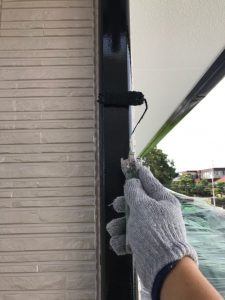 軒樋 縦樋の塗装