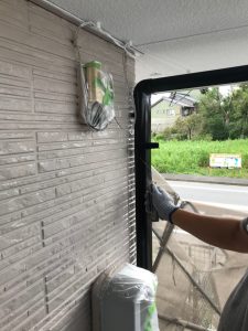 軒樋 縦樋の塗装