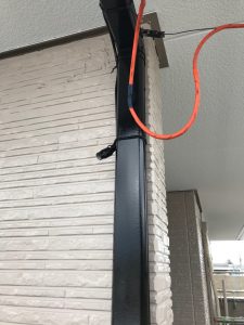 軒樋 縦樋の塗装
