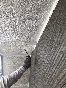 軒天部分の塗装