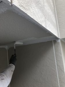軒天部分の塗装