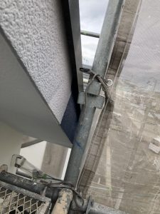 破風板部分の塗装