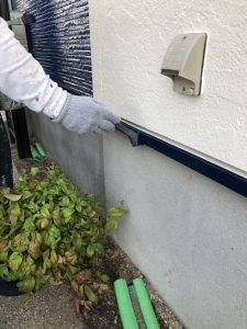 水切り箇所の錆止めの塗装