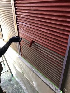 錆止めの塗装の様子
