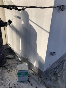 塔屋壁の塗装