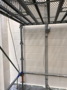 駐車場のブロック塀塗装